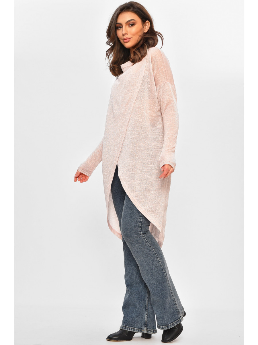 Кардиган жіночий напівбатальний рожевого кольору 8274 207779C