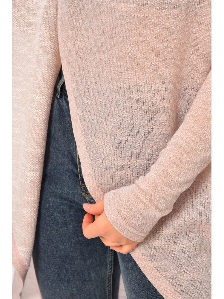 Кардиган жіночий напівбатальний рожевого кольору 8274 207779C