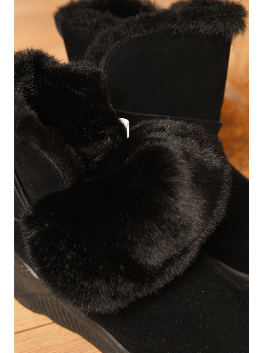 Уггі жіночі чорного кольору на хутрі 747-3 черные 207782C