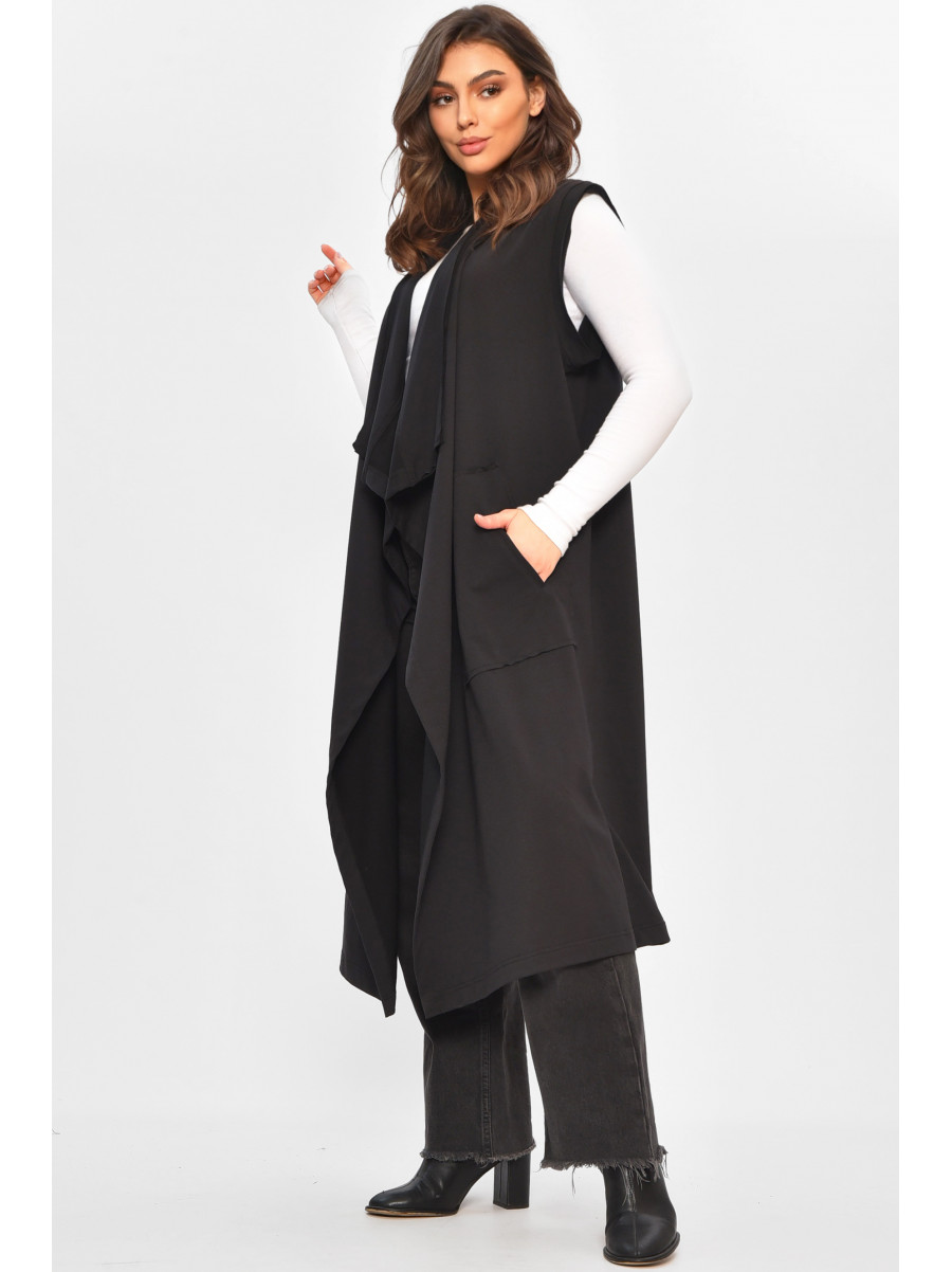 Кардиган жіночий напівбатальний чорного кольору 8095 207783C