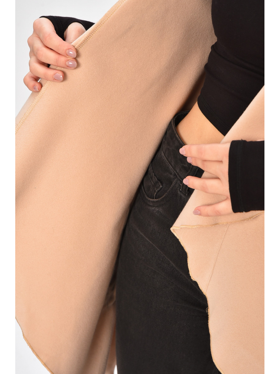 Кардиган жіночий напівбатальний бежевого кольору 207784C