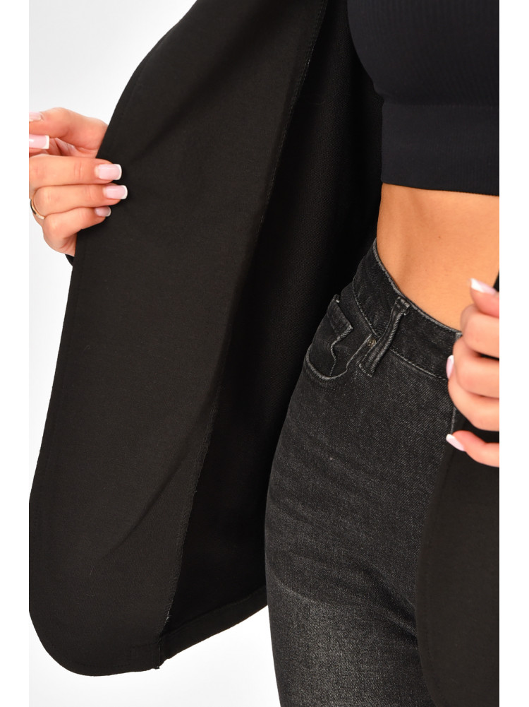 Кардиган жіночий однотонний чорного кольору 207785C