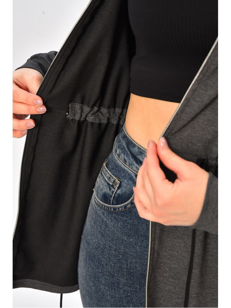 Кофта жіноча однотонна сірого кольору 207788C