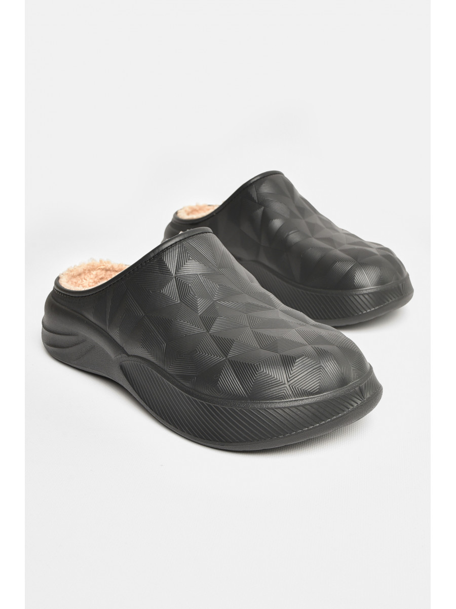 Галоши мужские без задника на меху черного цвета 803 207790C