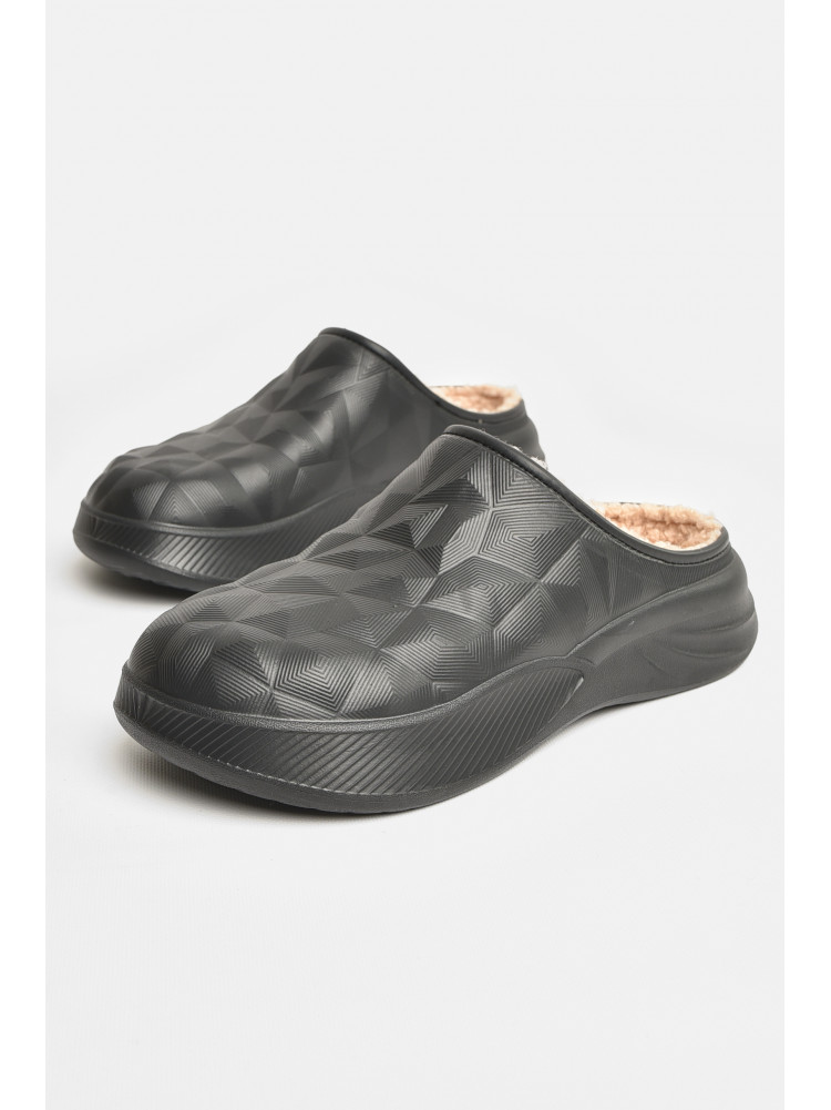 Галоши мужские без задника на меху черного цвета 803 207790C