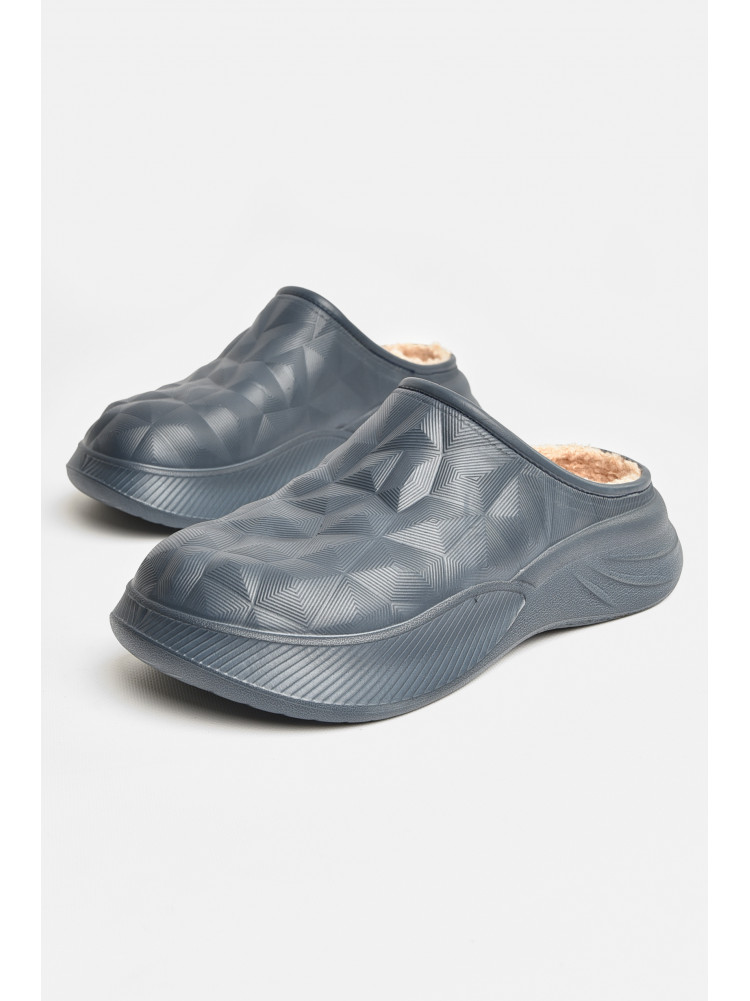 Галоши мужские без задника на меху синего цвета 803 207791C