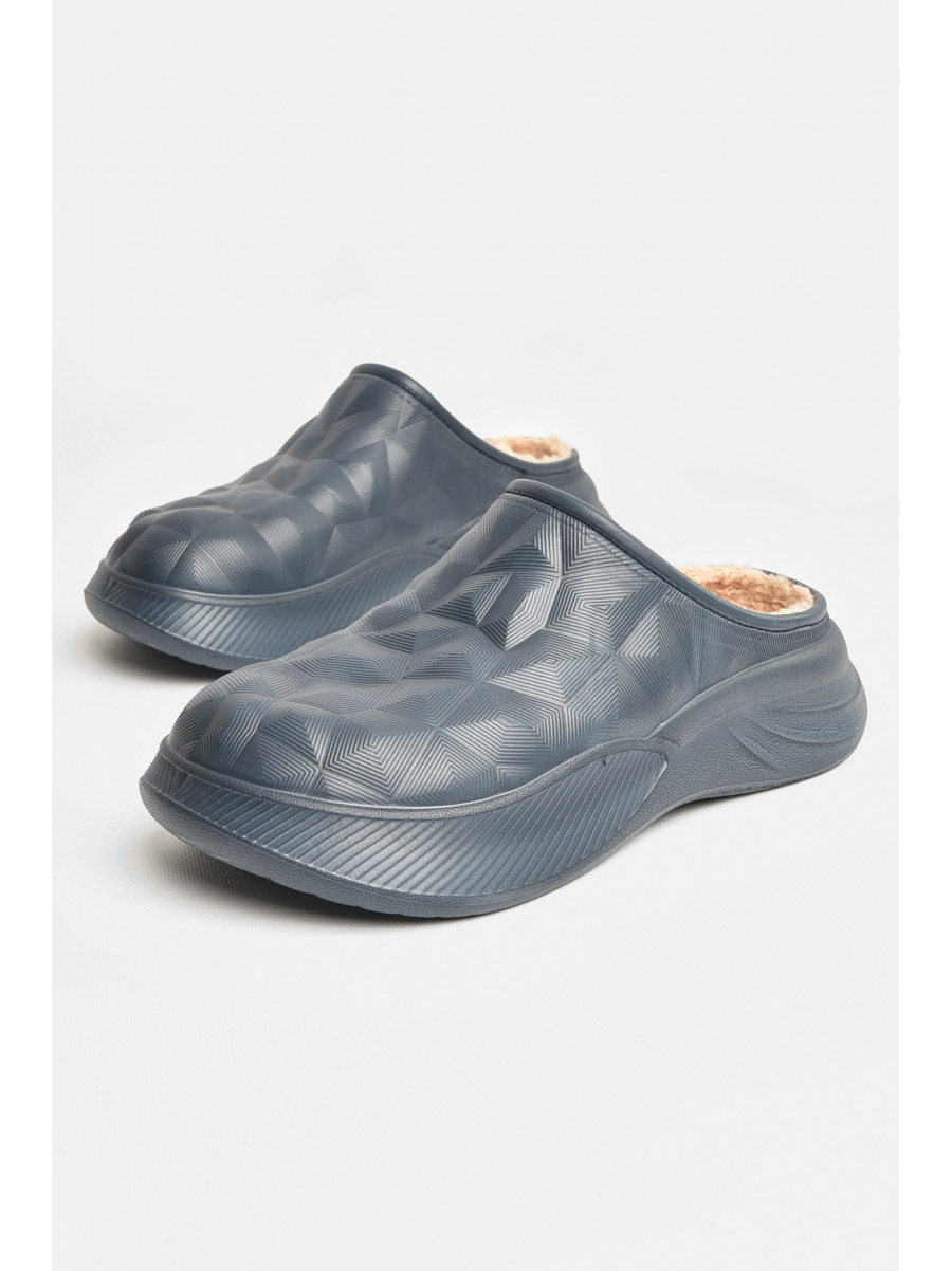 Галоши мужские без задника на меху синего цвета 803 207791C