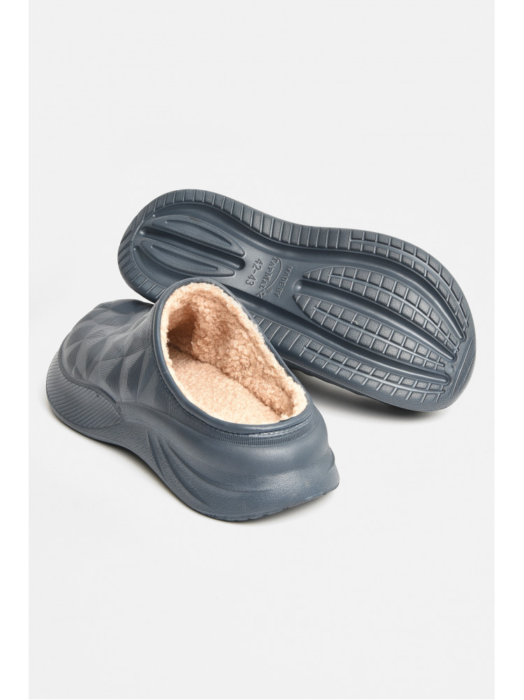 Галоши мужские без задника на меху синего цвета 803 207791C