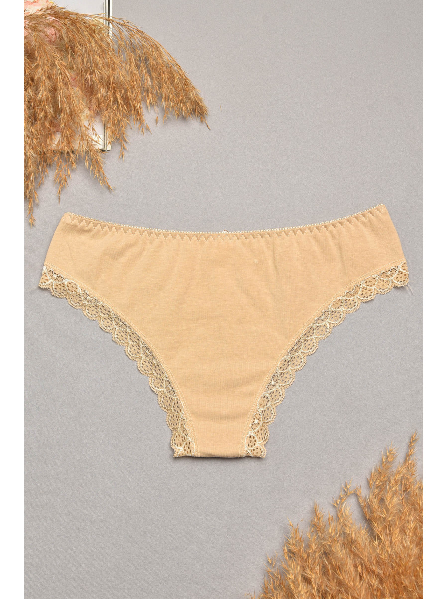 Трусы женские гипюровые бежевого цвета 7900 207793C