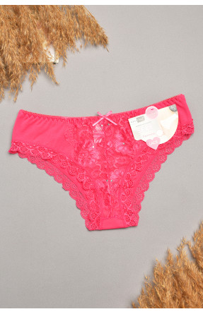 Трусы женские гипюровые малинового цвета 7900 207798C