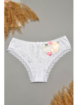 Трусы женские белого цвета с гипюровыми вставками 7900 207800C Трусы женские белого цвета с гипюровыми вставками 7900 207800C