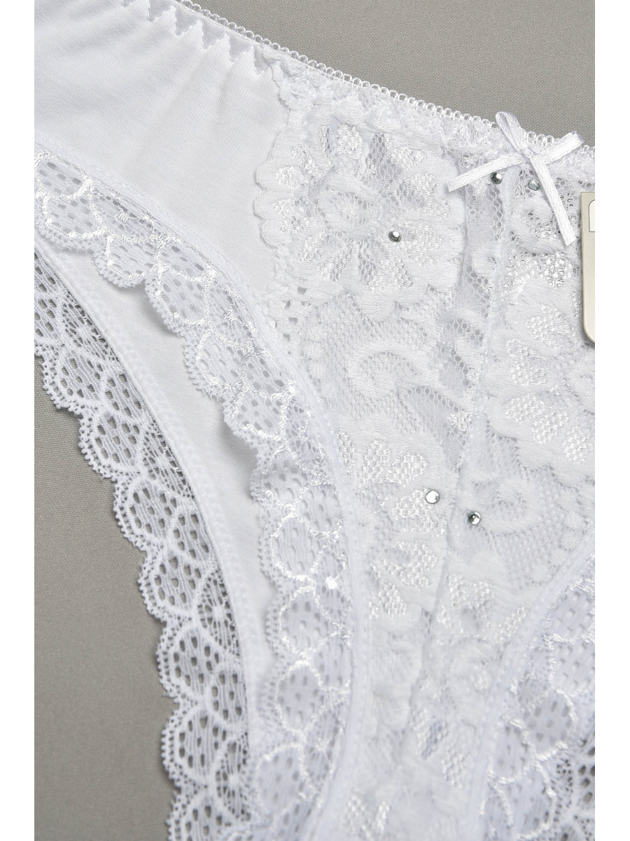 Трусы женские белого цвета с гипюровыми вставками 7900 207800C Трусы женские белого цвета с гипюровыми вставками 7900 207800C