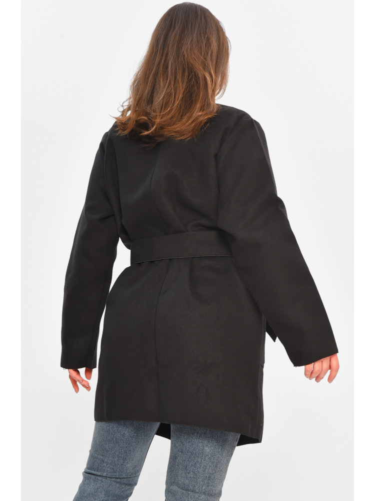 Кардиган-плащ жіночий однотонний чорного кольору 8045 207801C