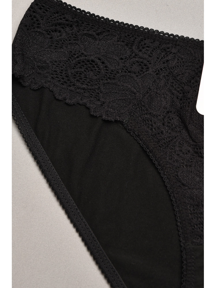 Трусы женские чорного цвета с гипюровыми вставками 7884 207805C Трусы женские чорного цвета с гипюровыми вставками 7884 207805C