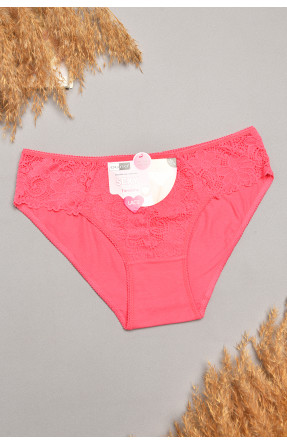 Трусы женские розового цвета с гипюровыми вставками 7884 207806C