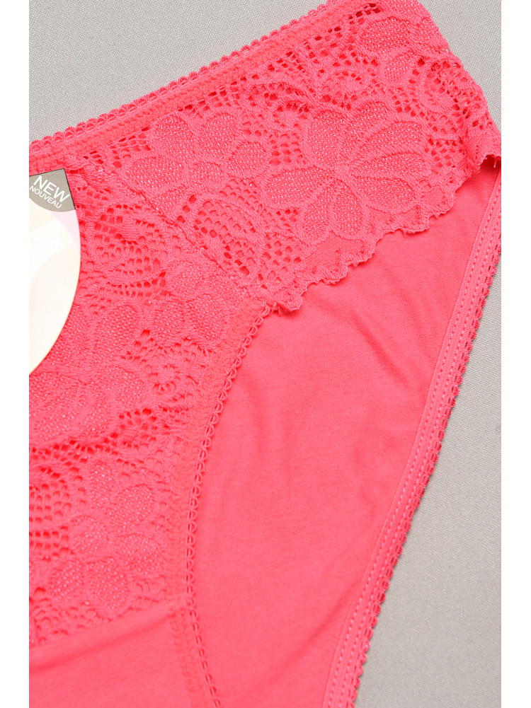 Трусы женские розового цвета с гипюровыми вставками 7884 207806C