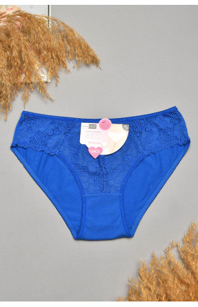 Трусы женские синего цвета с гипюровыми вставками 7884 207808C