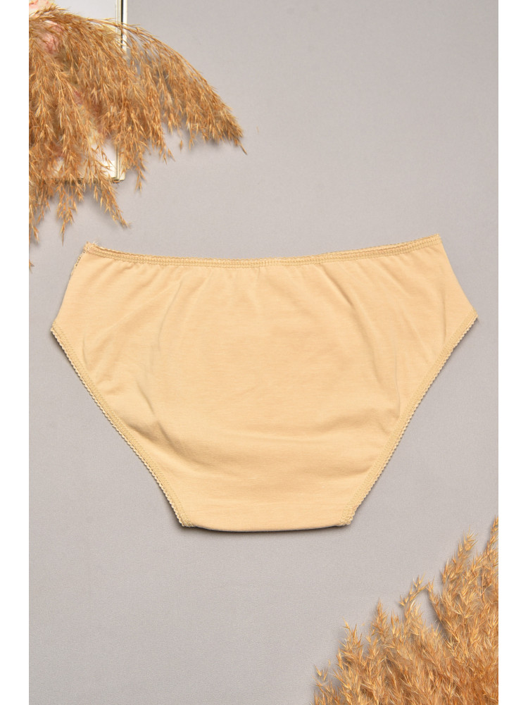 Трусы женские бежевого цвета с гипюровыми вставками 7884 207809C