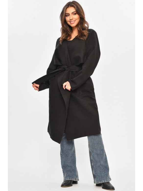 Кардиган жіночий однотонний чорного кольору 8140 207810C