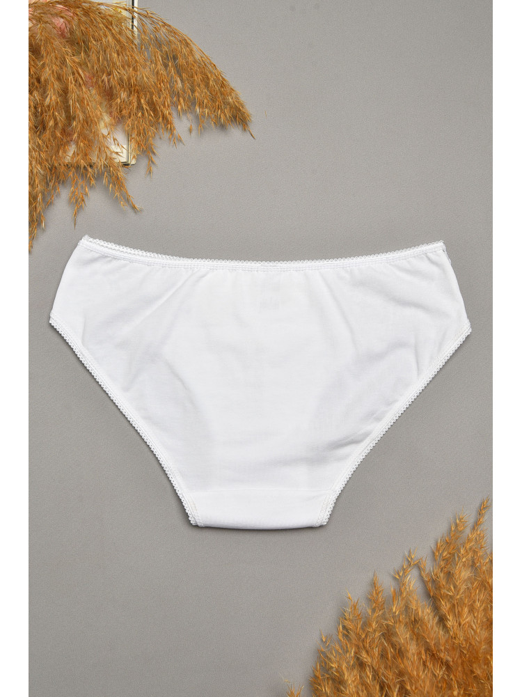 Трусы женские белого цвета с гипюровыми вставками 7884 207812C