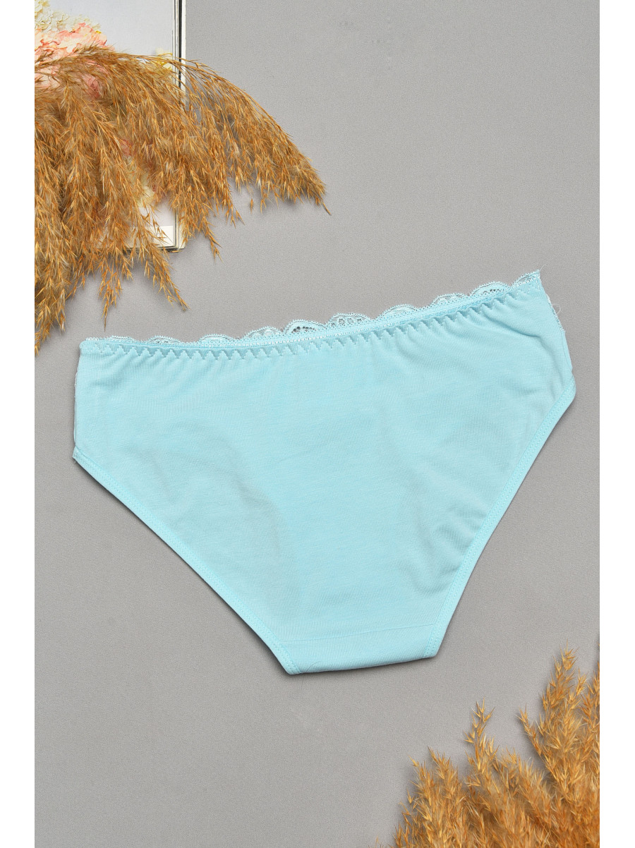 Трусы женские голубого цвета с гипюровыми вставками 7882 207814C
