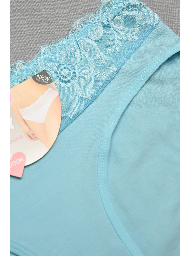 Трусы женские голубого цвета с гипюровыми вставками 7882 207814C