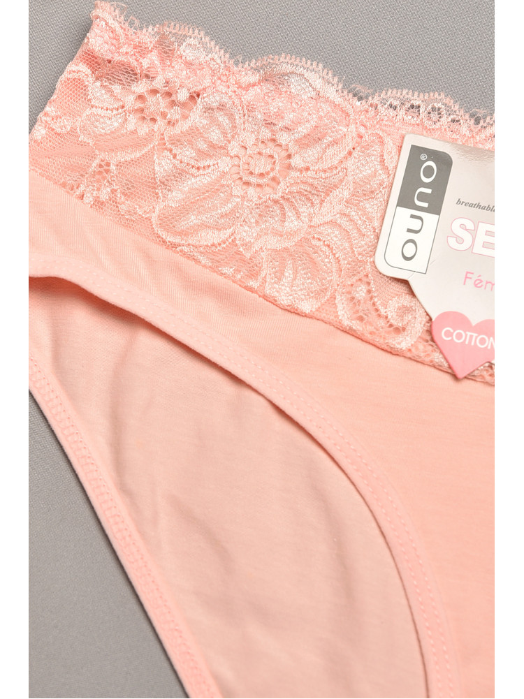 Трусы женские розового цвета с гипюровыми вставками 7882 207816C