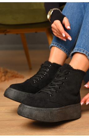 Ботинки женские зимние черного цвета 2024-19-2 з/ш 207817C