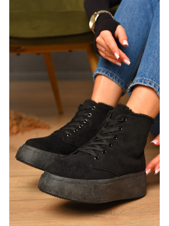Ботинки женские зимние черного цвета 2024-19-2 з/ш 207817C