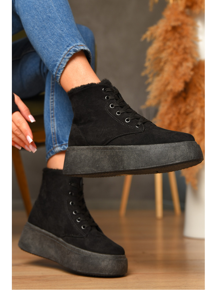 Ботинки женские зимние черного цвета 2024-19-2 з/ш 207817C