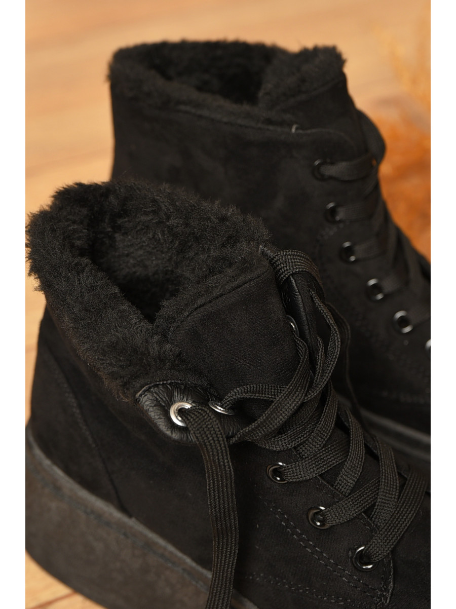 Ботинки женские зимние черного цвета 2024-19-2 з/ш 207817C