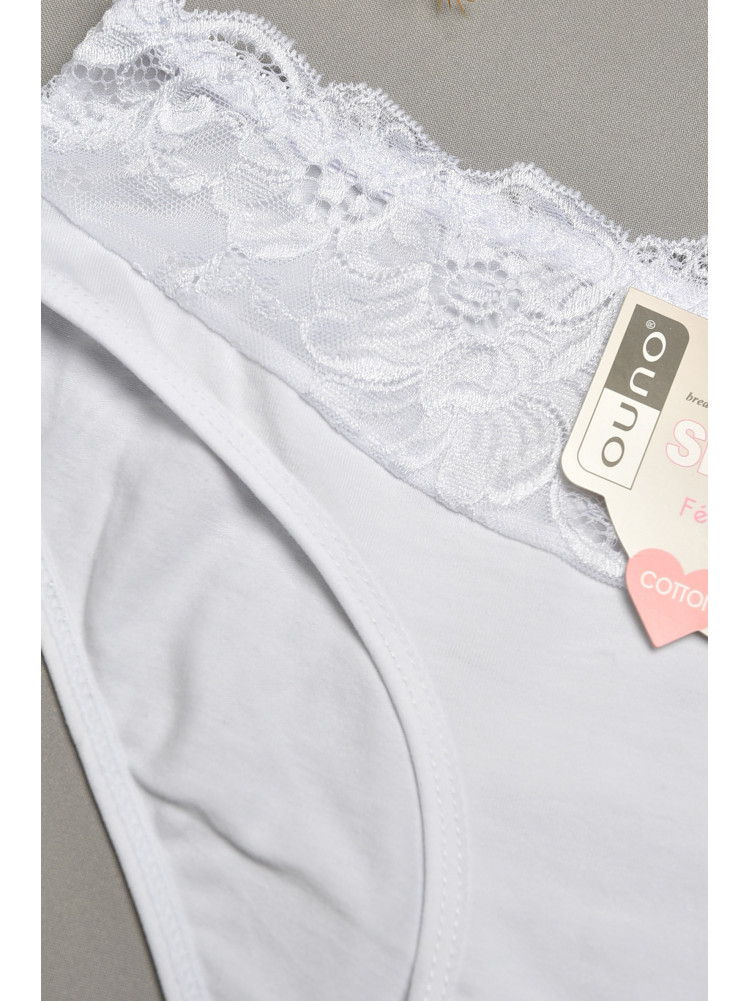 Трусы женские белого цвета с гипюровыми вставками 7882 207819C Трусы женские белого цвета с гипюровыми вставками 7882 207819C