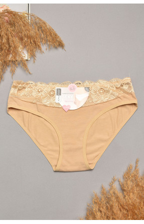 Трусы женские бежевого цвета с гипюровыми вставками 7882 207820C Трусы женские бежевого цвета с гипюровыми вставками 7882 207820C