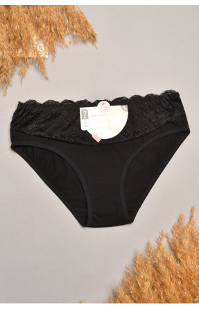Трусы женские черного цвета с гипюровыми вставками 7882 207821C Трусы женские черного цвета с гипюровыми вставками 7882 207821C