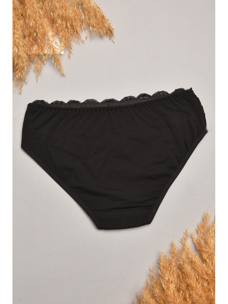 Трусы женские черного цвета с гипюровыми вставками 7882 207821C