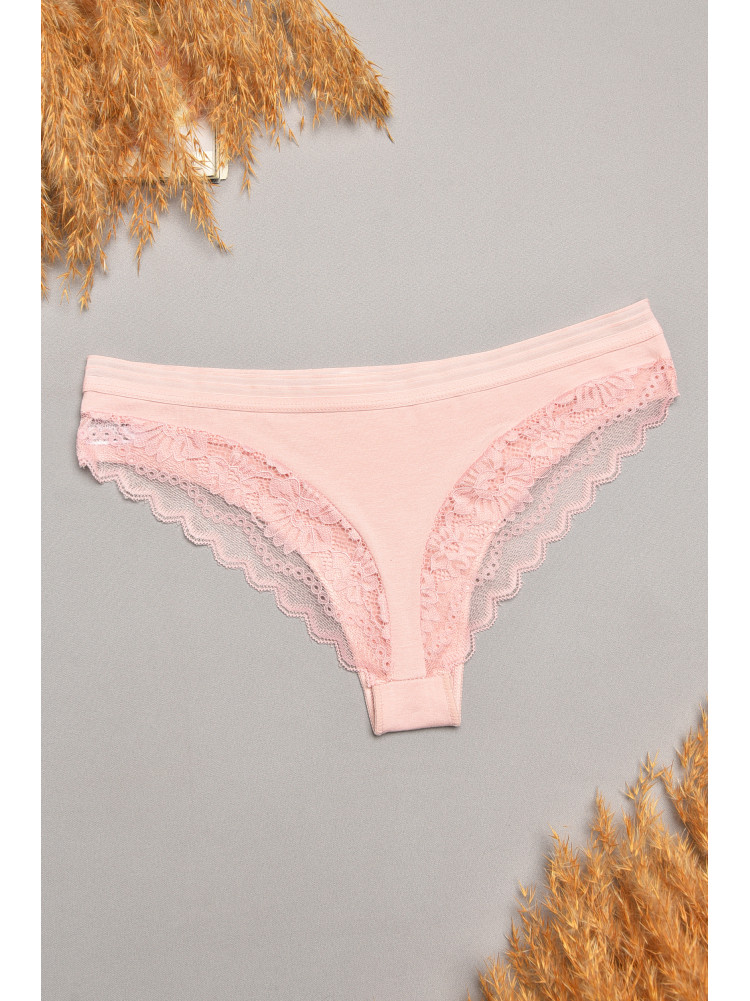 Трусы женские пудрового цвета с гипюровыми вставками 1275 207824C Трусы женские пудрового цвета с гипюровыми вставками 1275 207824C