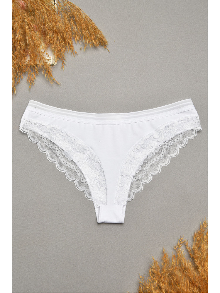 Трусы женские белого цвета с гипюровыми вставками 1275 207825C Трусы женские белого цвета с гипюровыми вставками 1275 207825C