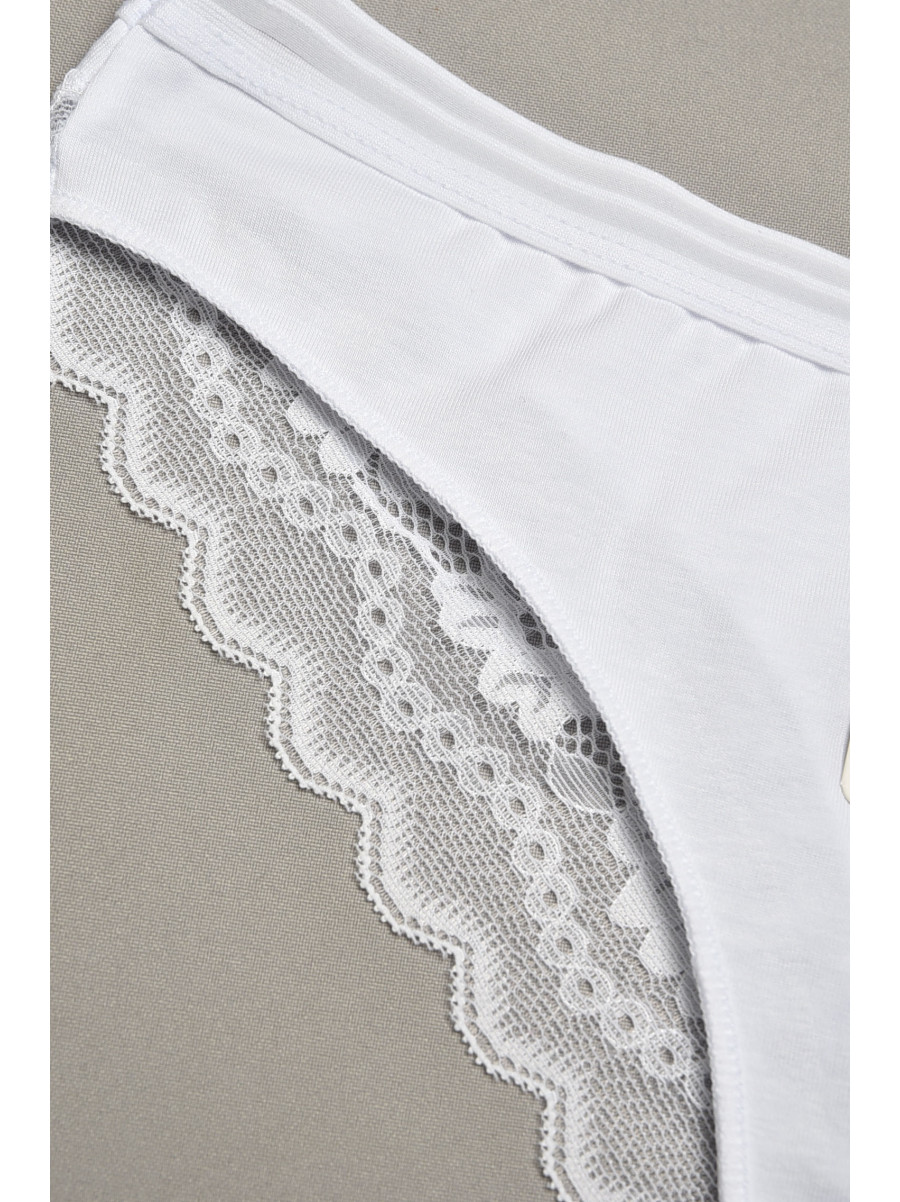 Трусы женские белого цвета с гипюровыми вставками 1275 207825C Трусы женские белого цвета с гипюровыми вставками 1275 207825C