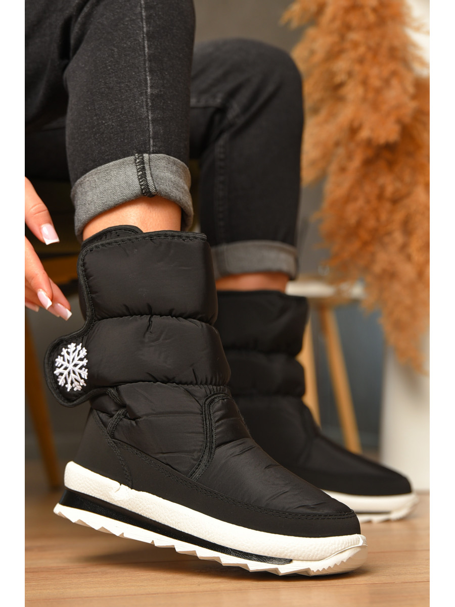 Дутики жіночі на овчині чорного кольору G-112-8 207831C