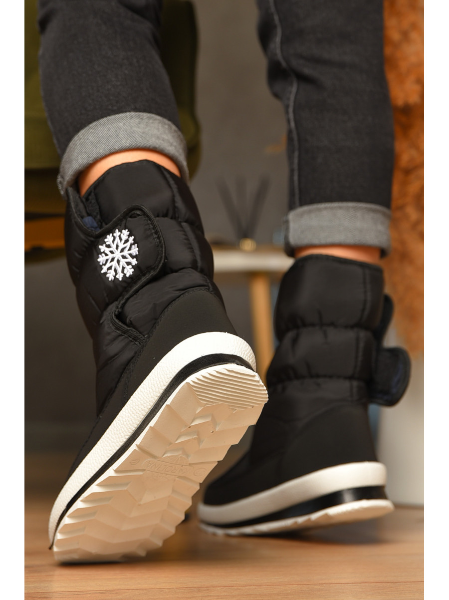 Дутики жіночі на овчині чорного кольору G-112-8 207831C