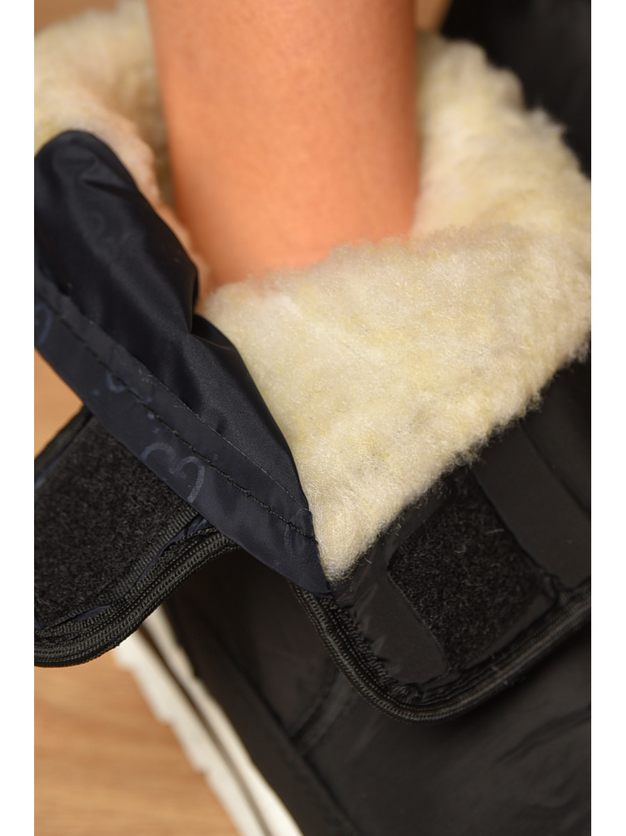 Дутики жіночі на овчині чорного кольору G-112-8 207831C