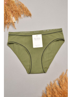 Труси жіночі однотонні кольору хакі 2372 207834C Труси жіночі однотонні кольору хакі 2372 207834C