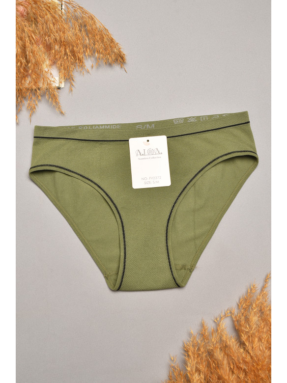 Трусы женские однотонные цвета хаки 2372 207834C