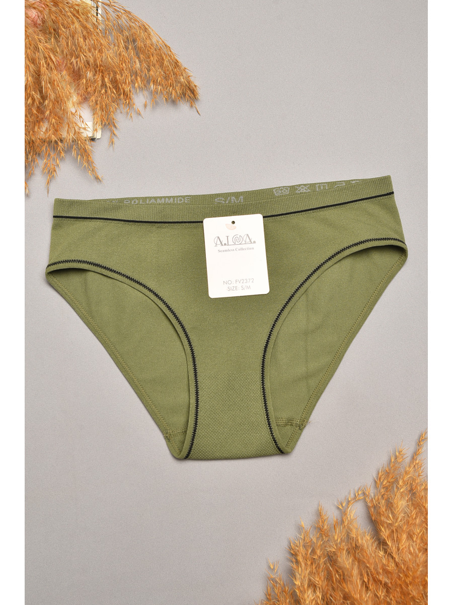 Трусы женские однотонные цвета хаки 2372 207834C