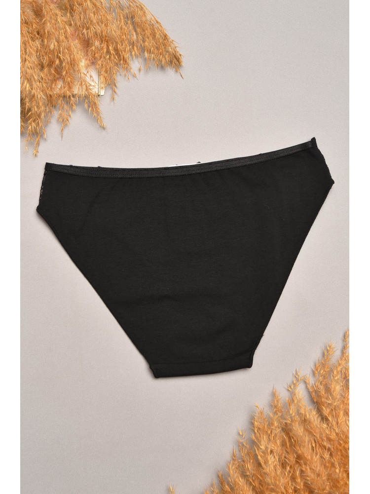 Трусы женские черного цвета с гипюровыми вставками 35212 207838C