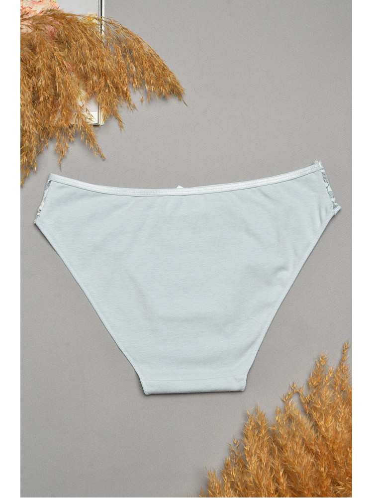 Трусы женские голубого цвета с гипюровыми вставками 35212 207839C