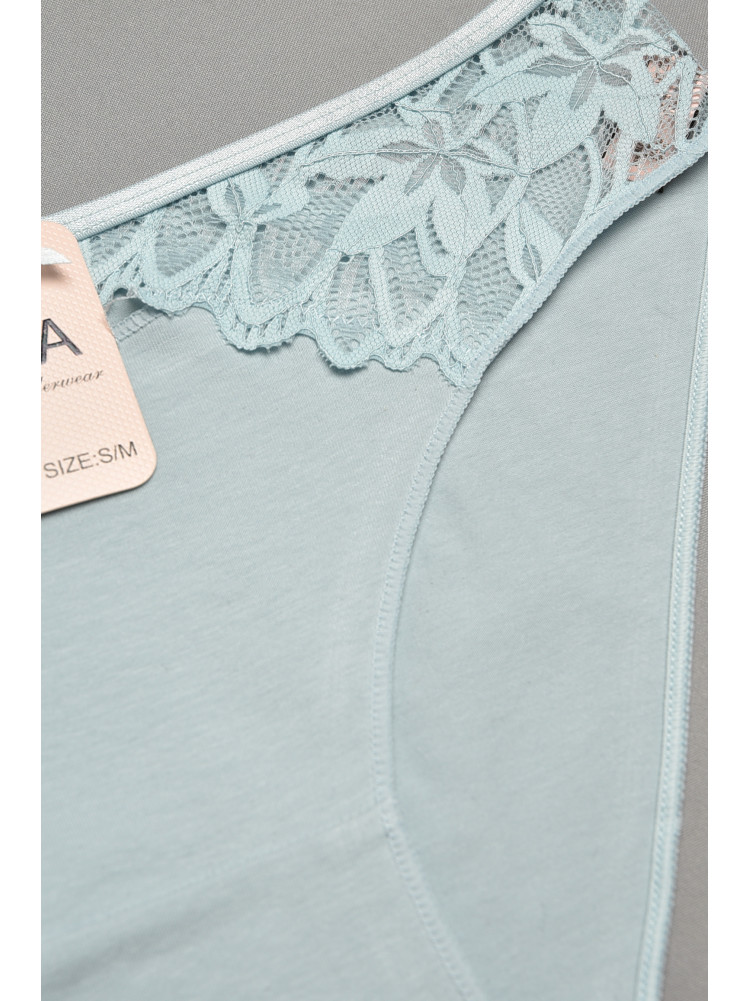 Трусы женские голубого цвета с гипюровыми вставками 35212 207839C