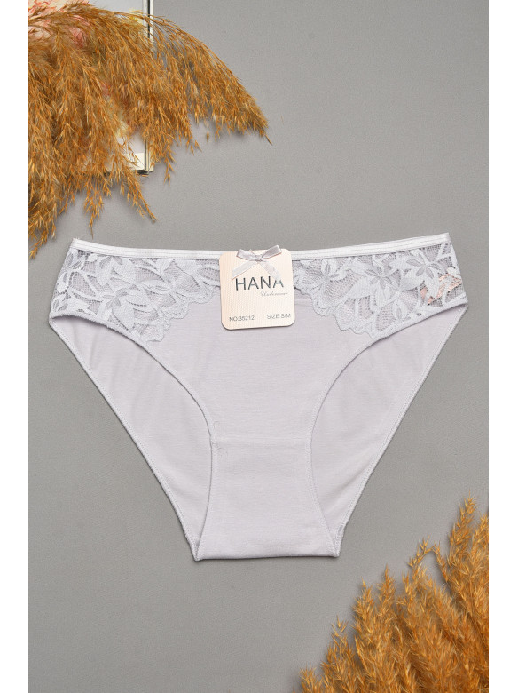 Трусы женские сиреневого цвета с гипюровыми вставками 35212 207840C