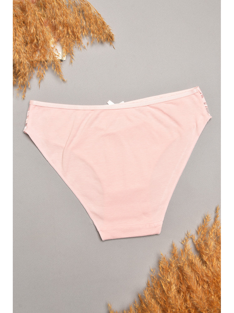 Трусы женские пудрового цвета с гипюровыми вставками 35212 207842C