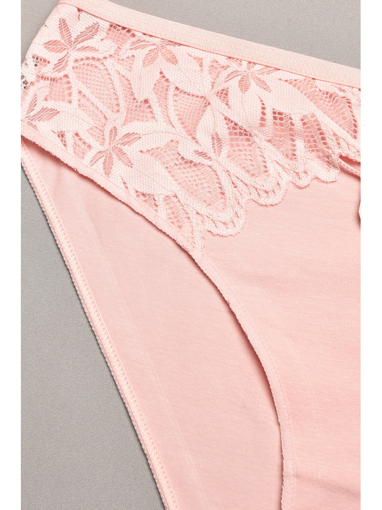 Трусы женские пудрового цвета с гипюровыми вставками 35212 207842C